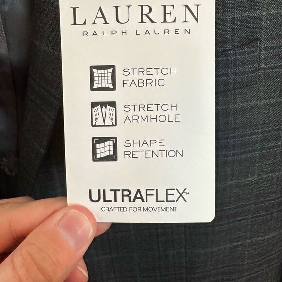 NWT Lauren Ralph Lauren Men's Plaid Lexington Classic Fit Sport Coat Size 42L - Picture 9 of 10